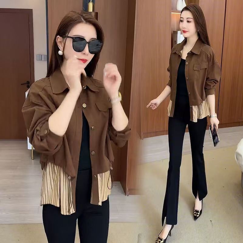 Summer jacket, set for leisure, universal spring shirt, plus size
