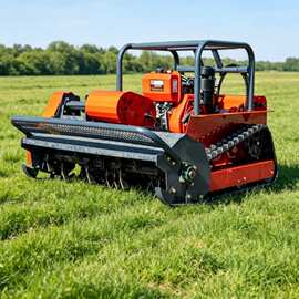 HT-80A遥控履带割草机 市政绿化养护智能遥控小型除草机械