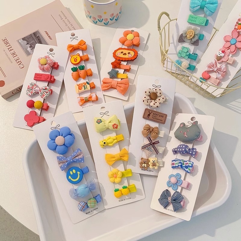 Horquilla de seguridad infantil para niños lindo súper lindo no duele el pelo del bebé clip de sudor niña bebé horquilla de tela completa