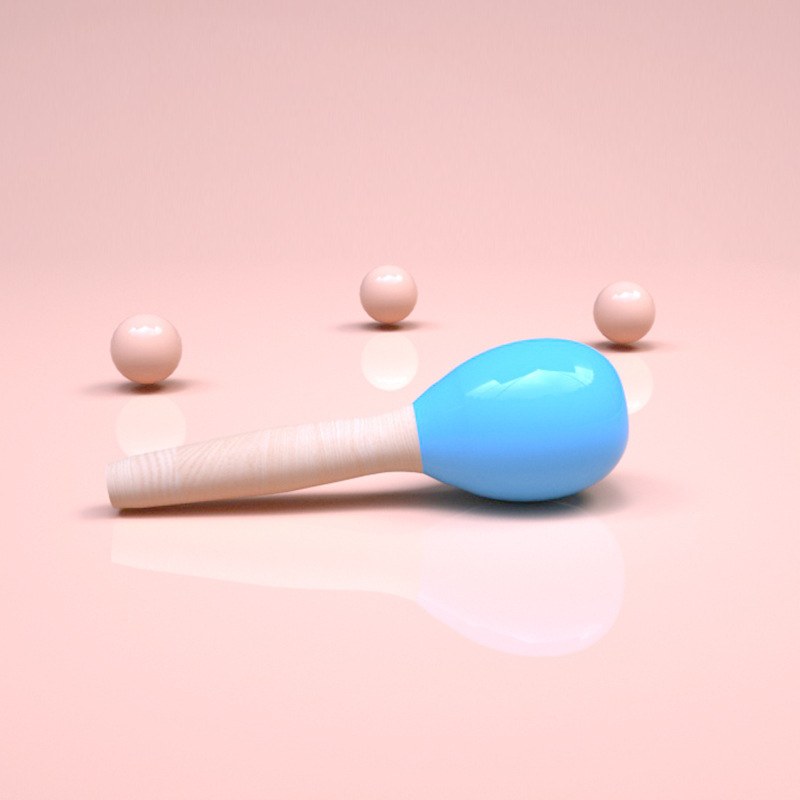 Instrumento musical de Orff Bola de arena de madera de haya martillo de arena grande agarrar y perseguir bebé recién nacido bebé juguete lote