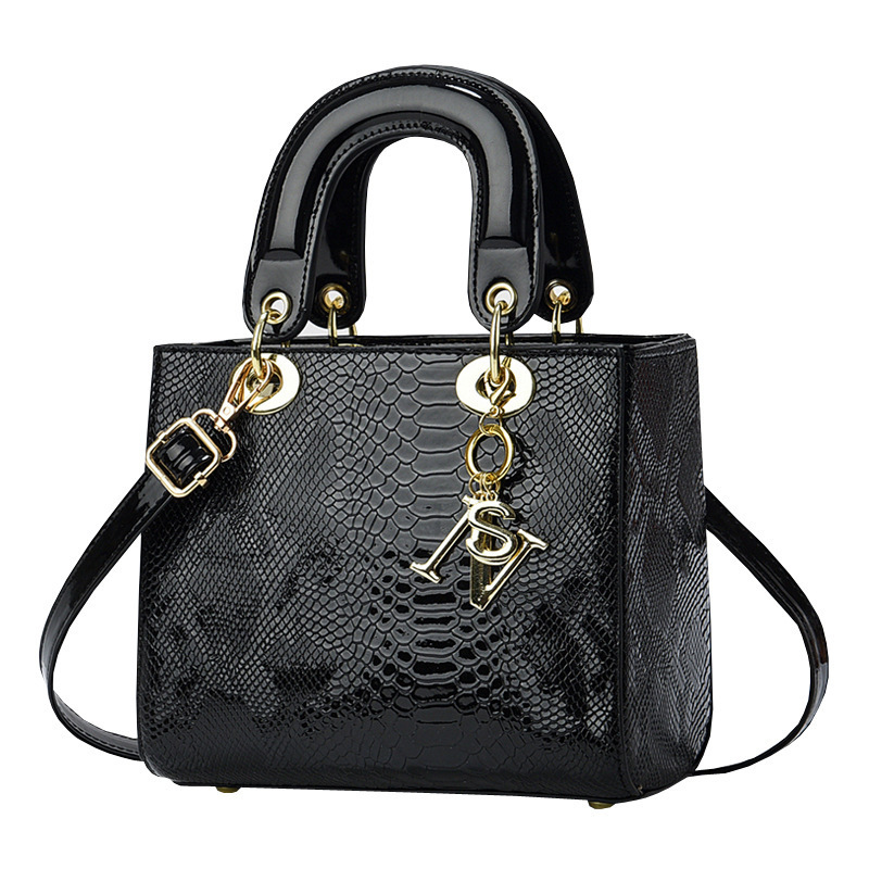Bolsa de mano pequeña fragancia patrón de lagarto textura de peinado de gran capacidad Dai Fei bags de mensajero de un solo hombro