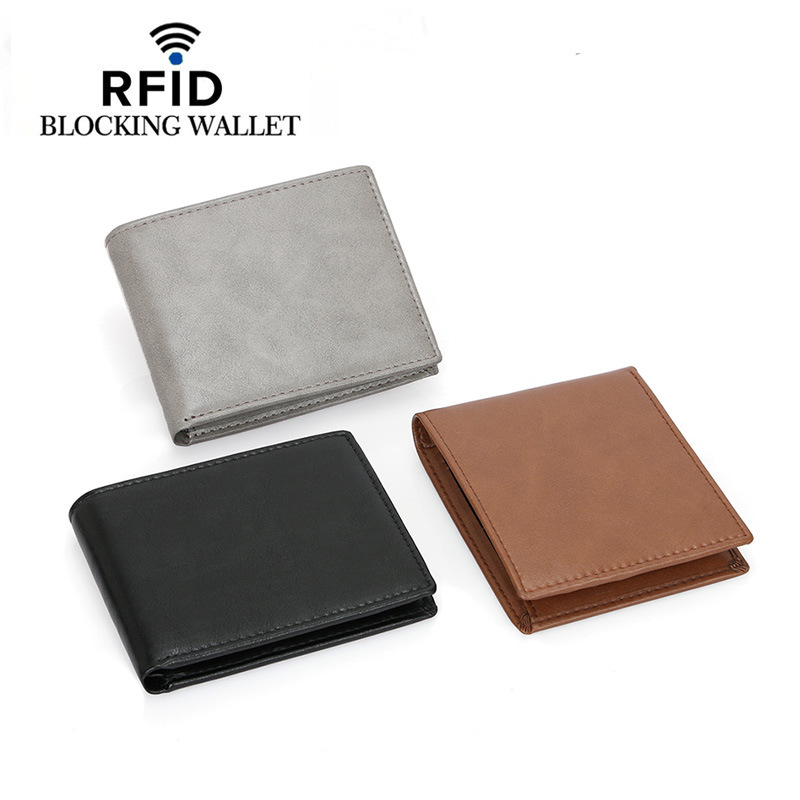 2026 New Model Genuine Leather Short Wallet, Anti-Theft Credit Card Holder, Lightweight Vintage Cowhide Small Wallet for Men