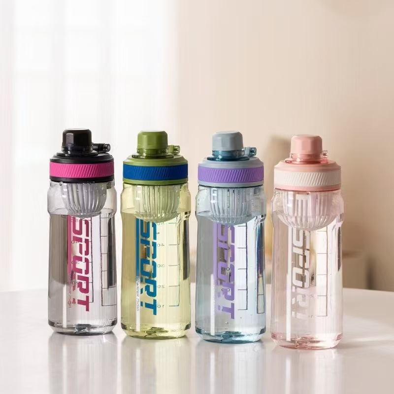 Shanghe taza de agua deportiva anticaídas taza de plástico espacial de gran capacidad al aire libre para estudiantes de verano de acondicionamiento físico hervidor portátil