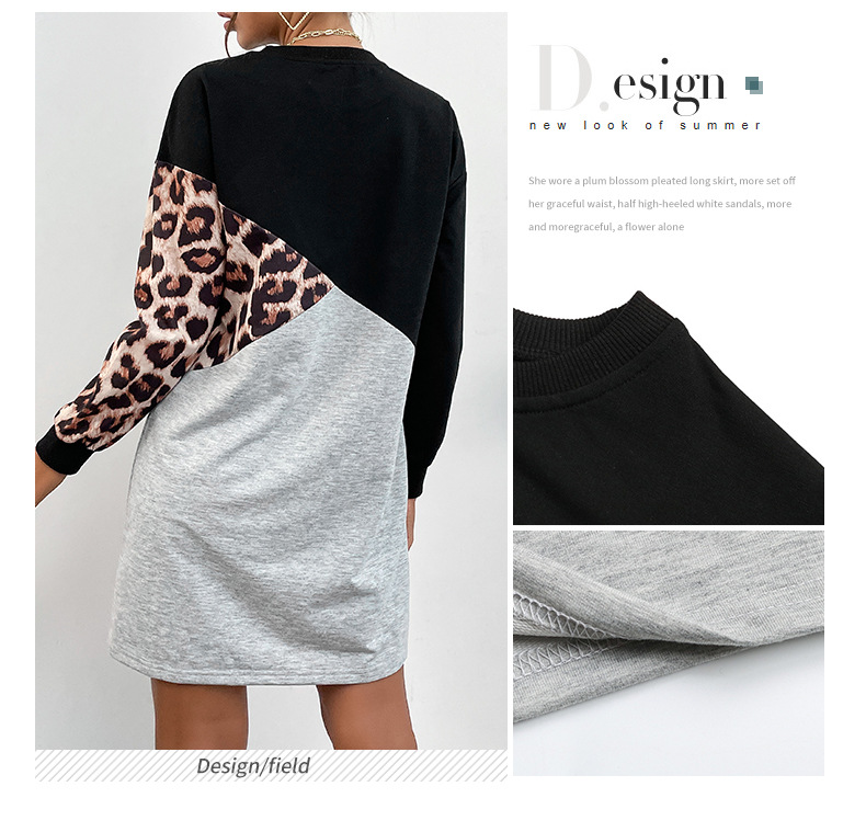 Autumn Women Wear Long Sleeve Leopard Print Sweater Dress 9 Autumn Women Wear Long Sleeve Leopard Print Sweater Dress