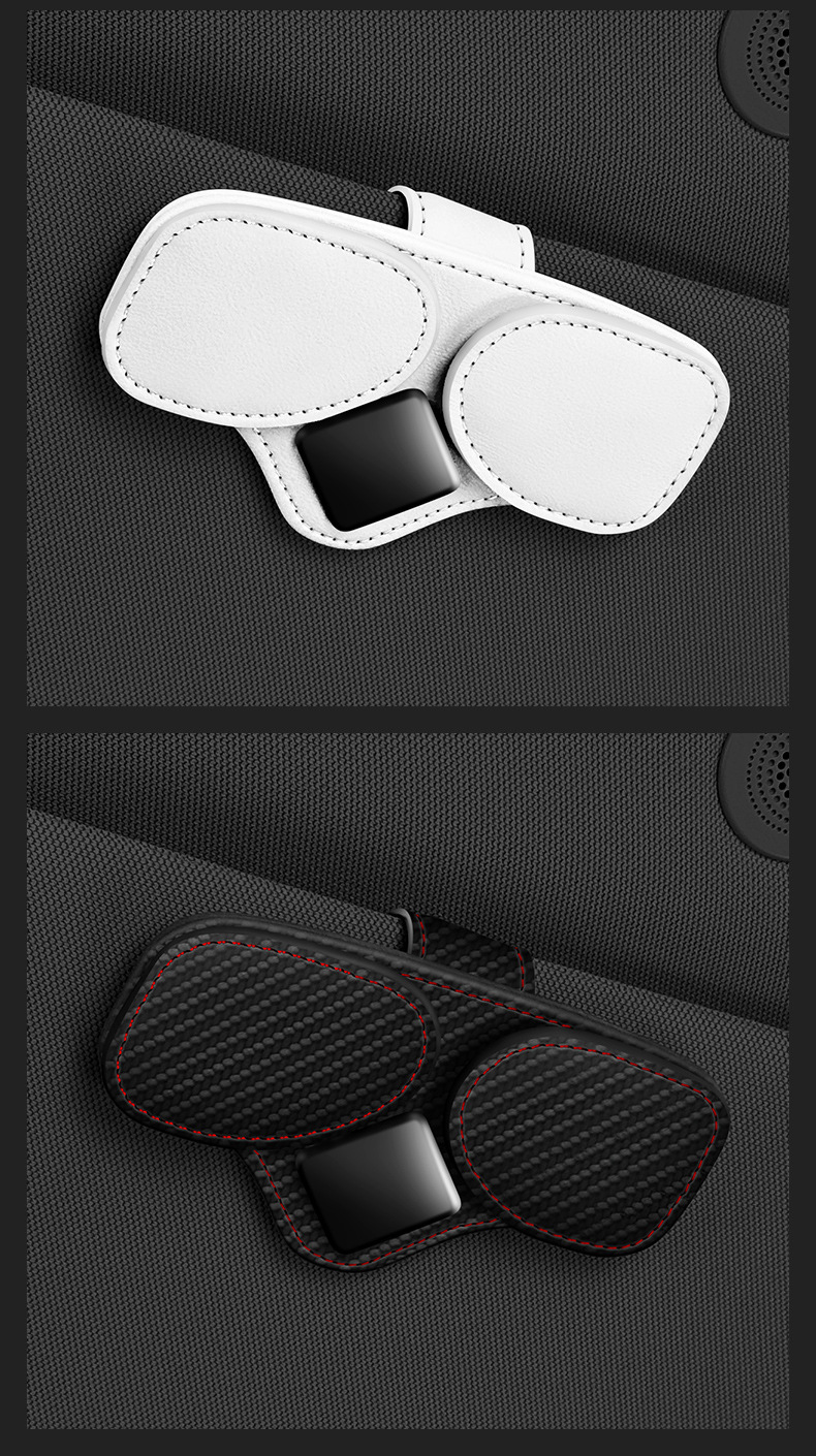 Car Glasses Holder Car Bill Card Coin ID Holder Storage Bag Multifunctional Sunglasses Double Clip Sunglasses Box