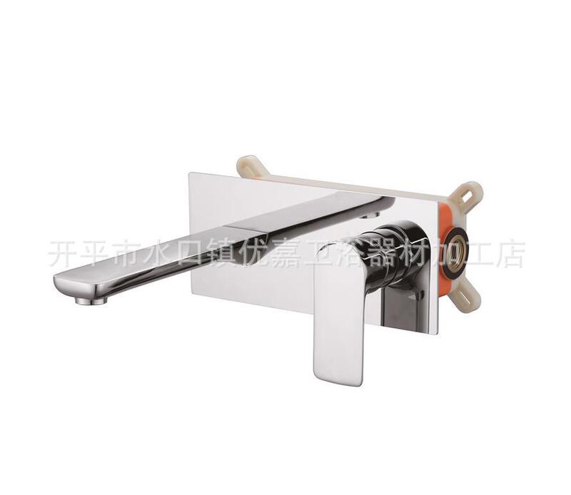 Kaiping Youjia Bathroom Electroplated Concealed Faucet with Embedded Box Basin Square Single Handle Wall Outlet Faucet 30867