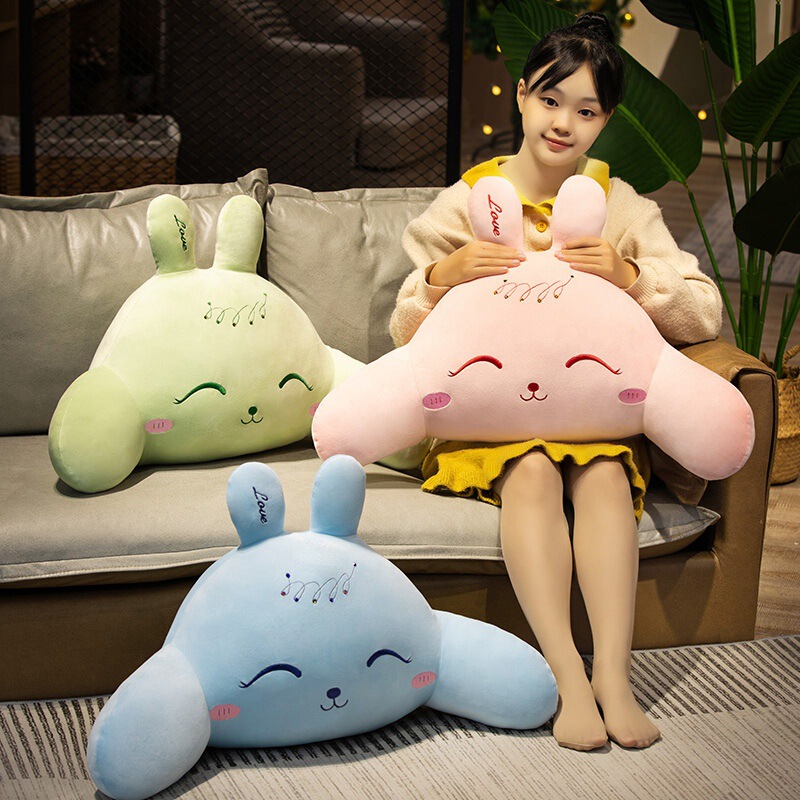 Bedside Backrest Rabbit Waist Back Pillow Wholesale Bed Cushion Winter Waist Cushion Waist Pillow Waist Protection Cushion Chair Sedentary