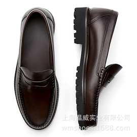 【源头工厂】新款男士乐福皮鞋头层牛皮