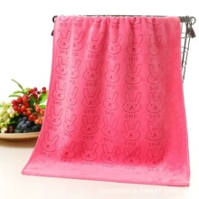 毛巾工厂直销超细纤维35*75毛巾卡通印花柔软吸水卡通印花毛巾