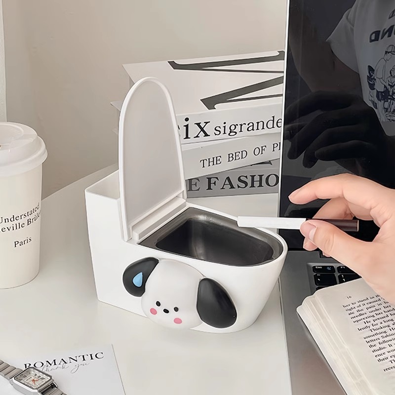 작은 화장실 재떨이 벽걸이 형 크리에이티브 화장실 뚜껑 반 플라이 애쉬 재떨이 가정용 귀여운 벽걸이 형 욕실