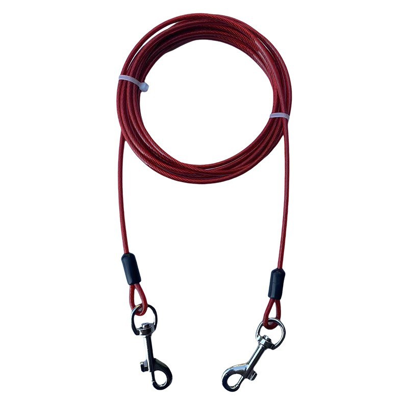 Cuerda para perros de dos cabezas, uno a dos cables de acero, cuerda de entrenamiento opcional multicolor, cuerda de tracción fija para perros personalizada por el fabricante