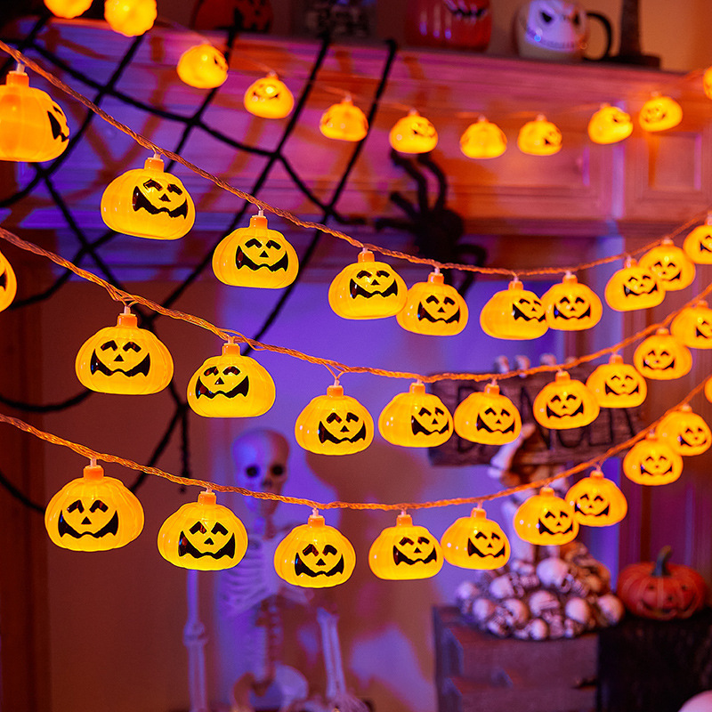 ハロウィーンカボチャの頭のランプの幽霊の目のコウモリの雰囲気感のカラーランプの室内外の装飾の太陽エネルギーのランプの列|undefined