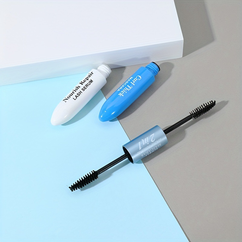 USHAS Máscara de pestañas de punto transfronterizo europeo y americano Esencia de pestañas de larga duración sin maquillaje, impermeable y sin manchas MA1082