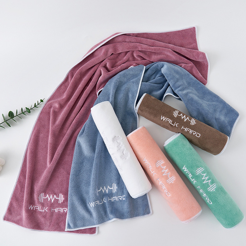 Sports towel fitness sweat-absorbent marathon running towel portable customized I logo yoga towel wholesale Sports towel fitness sweat-absorbent marathon running towel portable customized I logo yoga towel wholesale