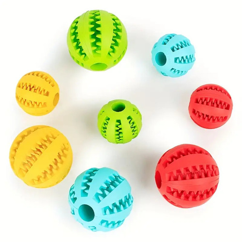 Pet toys tooth-slimming balls with bite resistance, large, medium and small dogs with missing food toys to relieve tooth-melting elastic balls