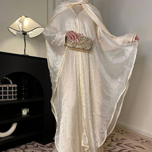 跨境速卖通外贸女装服饰珍珠星空优雅连衣裙长袍