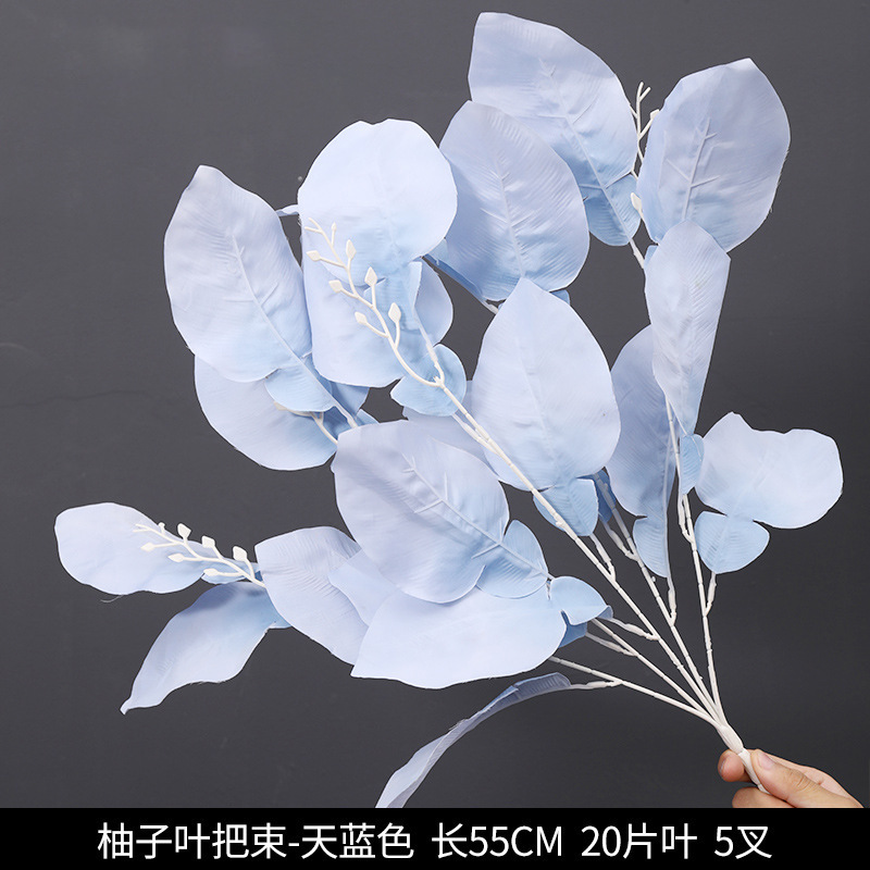 蓝色系仿真花婚礼婚庆场地场景布置道具装饰花艺花材花束假花批发|undefined