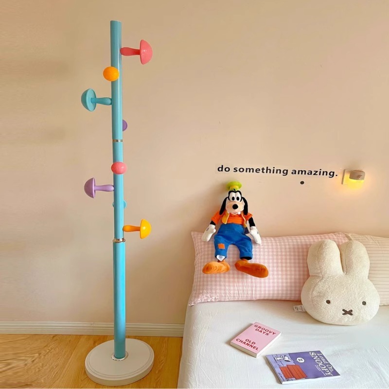 Korean Children's Room Floor-standing Coat Rack Coat Rack Colorful Storage Shelf Bedroom Coat Rack Xiaohongshu Same