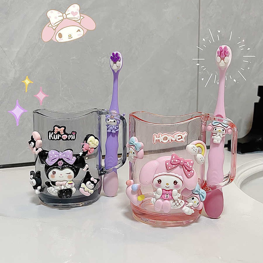 Sanrio, cartoon children's cute toothbrush, high quality mouthwash for boys and girls