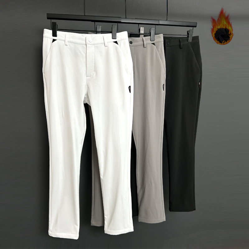 2025 Spring and Autumn Golf Men's Trousers New Velvet Warm Elastic Waist Pants Golf Sports Ball Men's Clothing