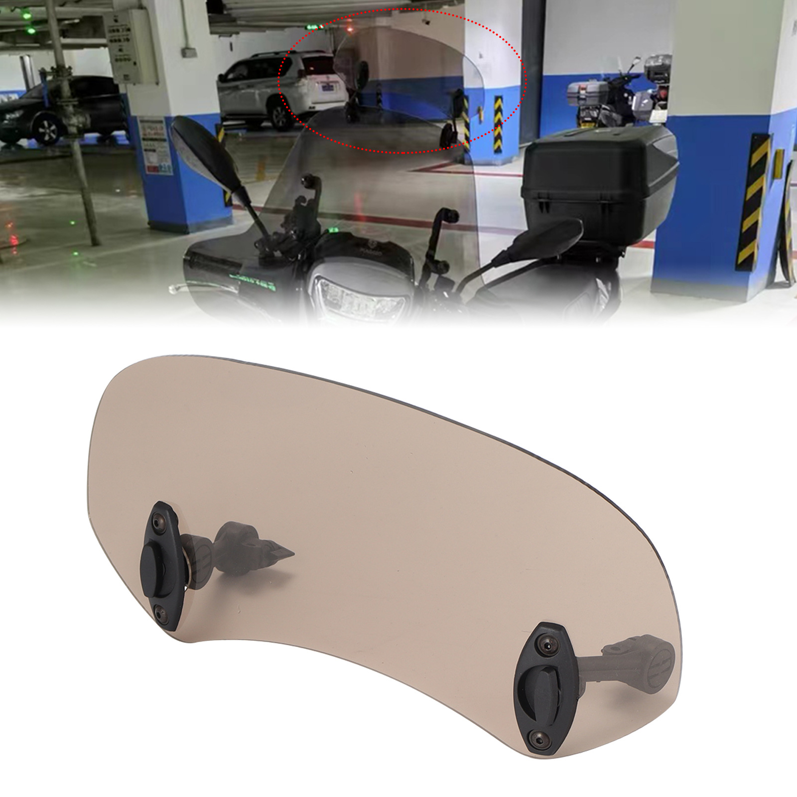 Suitable for Cross-Border Hot-Selling Motorcycle Modifications, Height-Adjustable Small Windscreen, Adjustable Wind Deflector