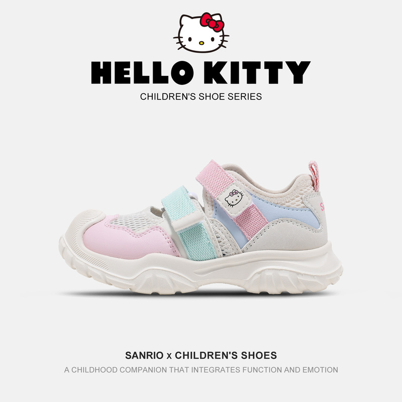 Hellokitty Kidsren's Shoes, Girls' Sports Shoes, Summer 2026 New Style Mesh Breathable Lightweight Kidsren's Single Mesh Shoes Trendy