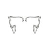 Silver washing, retro fashionable earrings hip-hop style, Korean style, silver 925 sample, no pierced ears