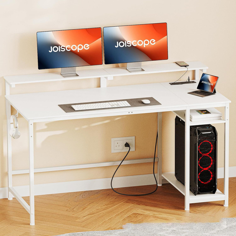Simple and modern home-use computer desk, suitable for small spaces, can accommodate a computer tower, ideal for bedroom corners, small apartments, and as a trendy gaming desk Simple and modern home-use computer desk, suitable for small spaces, can accommodate a computer tower, ideal for bedroom corners, small apartments, and as a trendy gaming desk