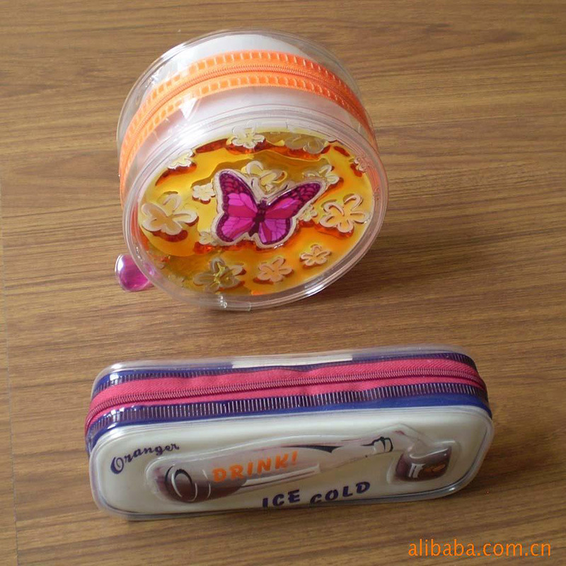 深圳PVC透明胶袋化妆品袋饰品收纳袋玩具袋零钱袋拉链袋PVC胶骨袋