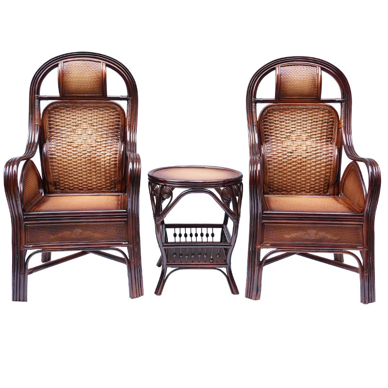 호두 색 2 + 고급 원형 티 테이블