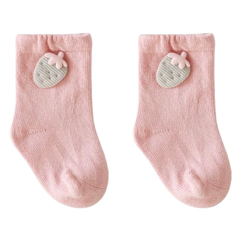 2023 primavera nuevos calcetines de bebé boca suelta sin hueso lindo de dibujos animados recién nacido 0-Junio Bebé calcetines de media pantorrilla