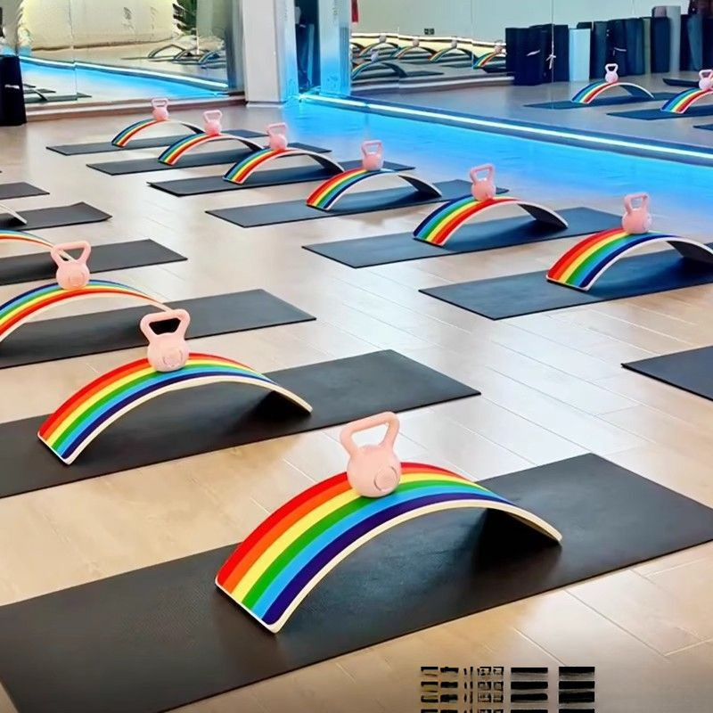 Pilates Rainbow Board Balance Board Adult Core Training Yoga Fitness Smart Seesaw Log Sports Equipment