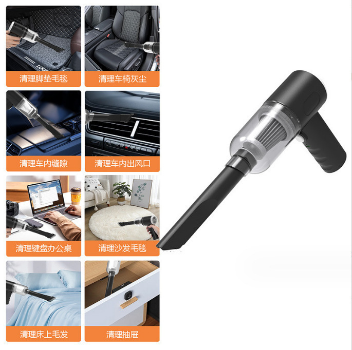 High-Power Car Vacuum Cleaner Wireless Mini Handheld Dust Collector Household Charging Long-Life Convenient Cleaner
