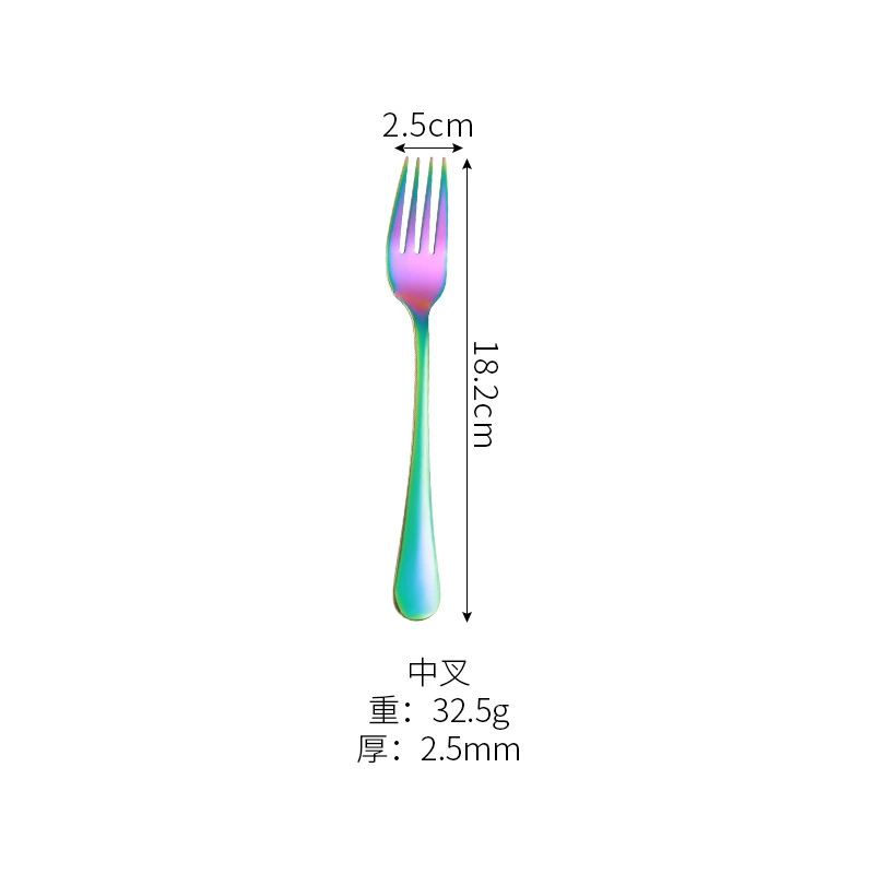 Amazon 1010 stainless steel tableware fantasy colored knife and fork tablet suit
