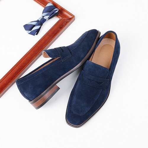 Big Size Men's Suede Leather Loafers Casual Slip-On Shoes