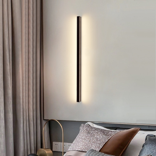 Bedside lamp background wall lamp creative LED long bar linear lamp modern minimalist Nordic one-piece wall lamp