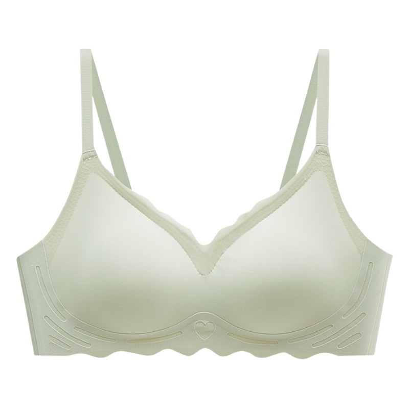 Traceless Beautiful Back Small Chest Underwear Women's Large Chest Small Anti-Sagging No-Rings Gathering Sleeping Bra