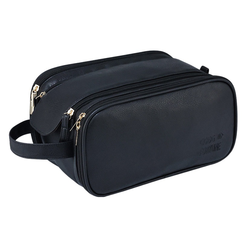Bolso cosmético multifuncional de doble cremallera para hombre, bolsa de lavado de viaje nueva portátil de gran capacidad, bolsa de almacenamiento de cosméticos