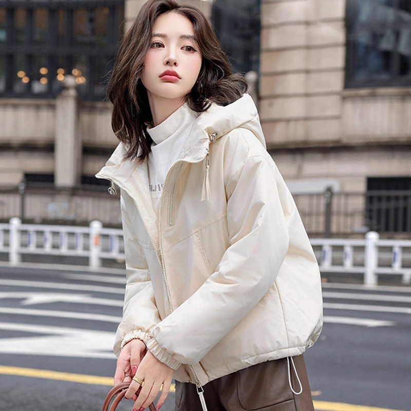 Winter Versatile Thin Cotton Short Padded Jacket for Women, Thin Warm Cotton Coat for Autumn and Winter, Petite Jacket, Cotton-Padded Jacket