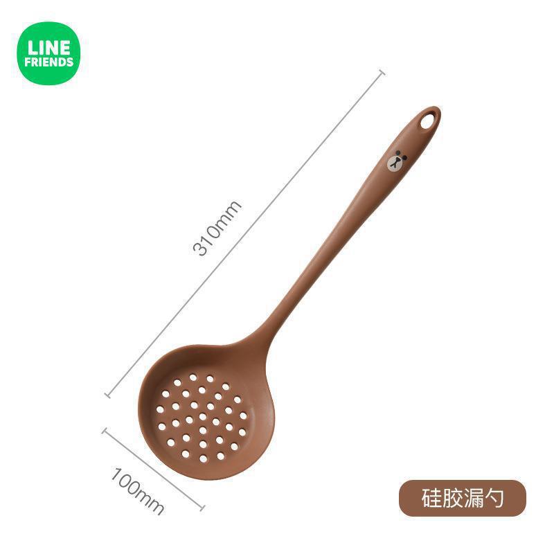 LINE FRIENDS漫画スプーンシリコンスプーン炒め鍋シャベルセット食品級実用的な鍋スプーン|undefined