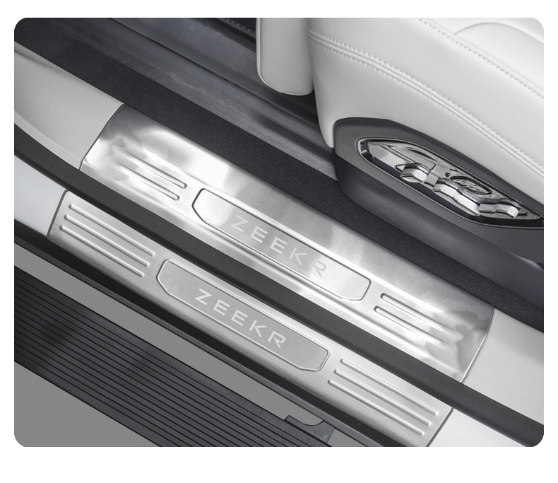 Suitable for Zeekr 9X Stainless Steel Door Sill Strips, Door Welcome Footboards, Anti-Scratch Protection Strips, Interior Modification Accessories