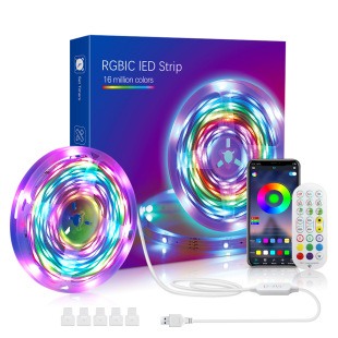 Cross-border in stock KESHU magic color light strip suit 5050 horse running Bluetooth app2.4 G remote control light strip suit