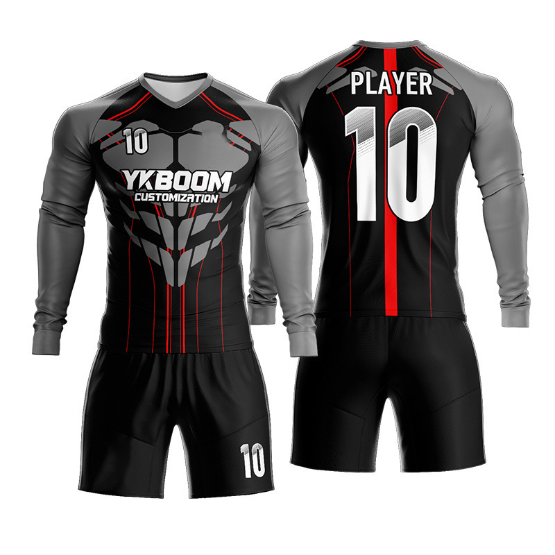 Football Uniform Sports Suit for Men, Full-Body Printed Children's Jersey, Competition Training Suit, Sublimation Custom-Made, Quick-Drying