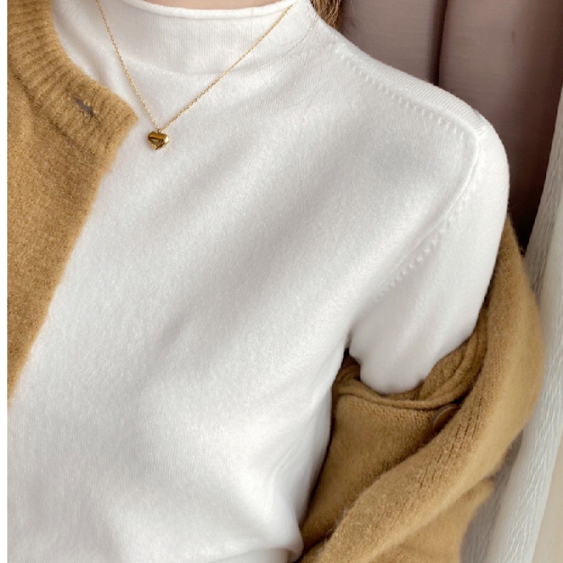 半高领打底衫女秋冬西装内搭毛衣秋冬洋气2022年新款早秋针织