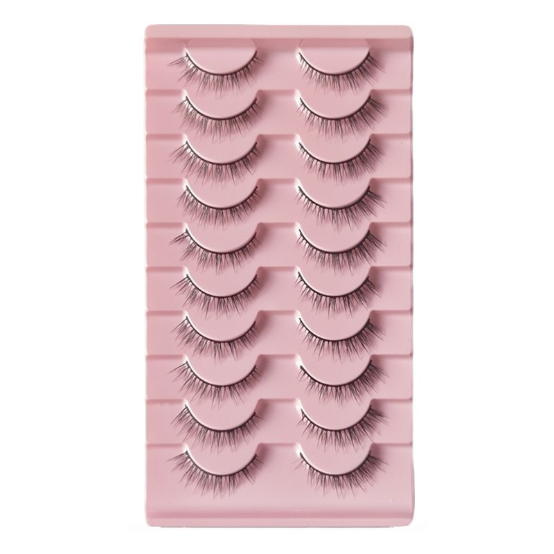 Una pieza de bebés recto y duro, pestañas falsas masculinas, cos natural, soporte de doble párpado, pestañas simuladas para novatos