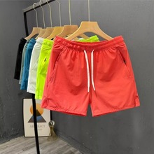 短裤男夏季薄款冰丝休闲裤速干松紧腰宽松男装外穿运动情侣三分裤
