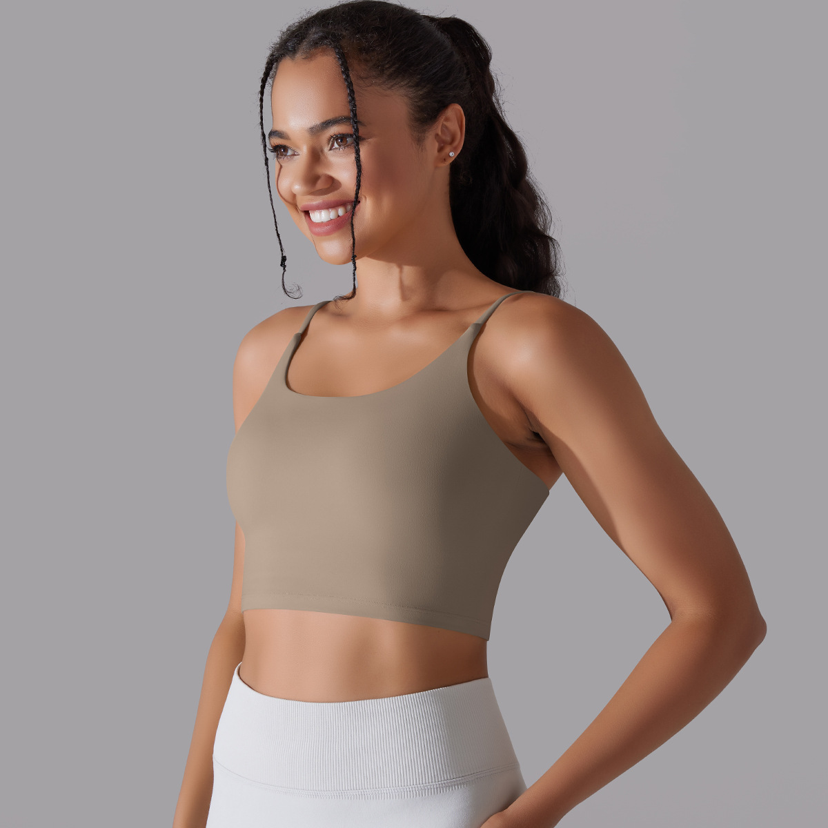 Simple Style Solid Color Nylon Cotton Blend U Neck Active Tops Vest display picture 64