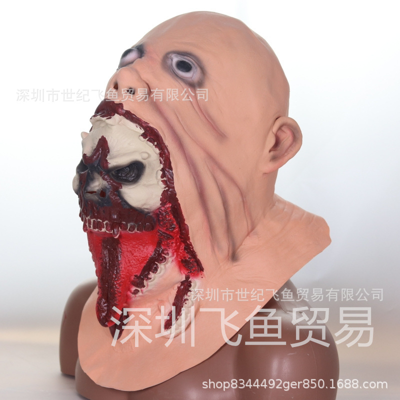 Halloween Charlie horror máscara partido casa embrujada truco atmósfera de miedo apoyos sangrienta Zombie cara llena sombrerería