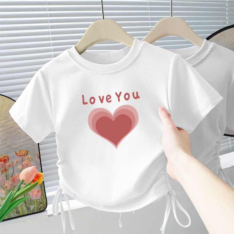 드로스트링 쇼트 T(화이트) 피치 하트