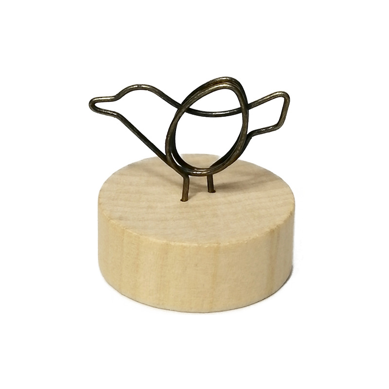 Creativo lindo Mensaje de madera titular de escritorio vertical nota mensaje clip de fotos escritorio vertical titular de la tarjeta de visita Decoración